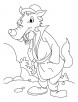 Wolf walking after dinner coloring pages