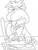 Writing coloring page