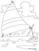 Charter yacht coloring page