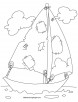 Poor yacht coloring page