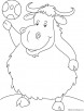 Yak can play coloring page