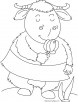 Yak smelling coloring page