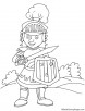 Young knight coloring page