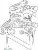 Z for zebra coloring page for kids