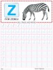 Capital letter writing practice worksheet alphabet Z