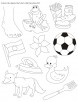 Colour the objects that start with the letters FO