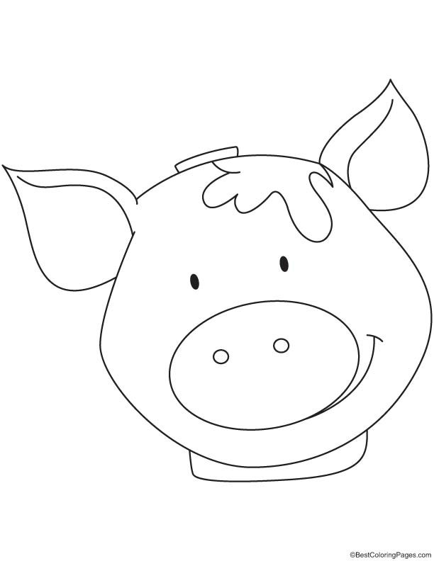 Piggy bank coloring page