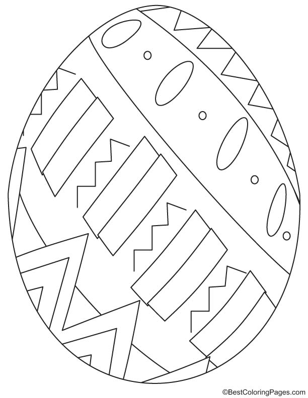 Easter egg coloring page 3