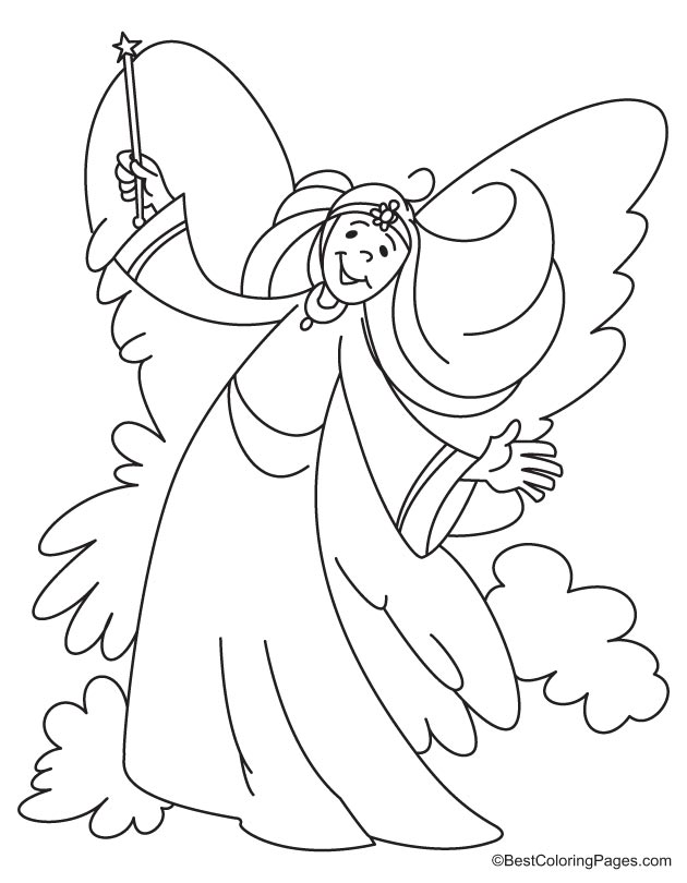 Fairy coloring page-1