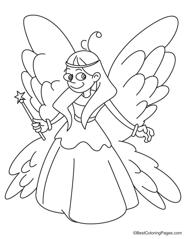 Fairy coloring page-3