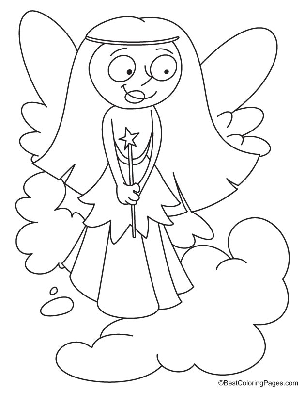 Fairy coloring page-5
