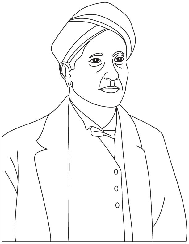 C V Raman coloring pages