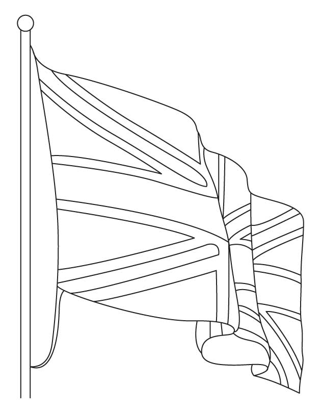 Flag of Great Britain coloring page