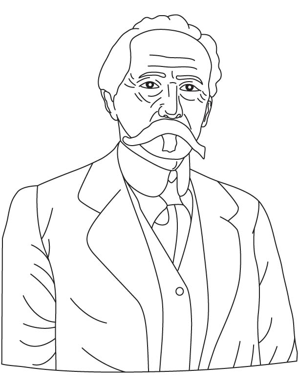 Karl Benz coloring page