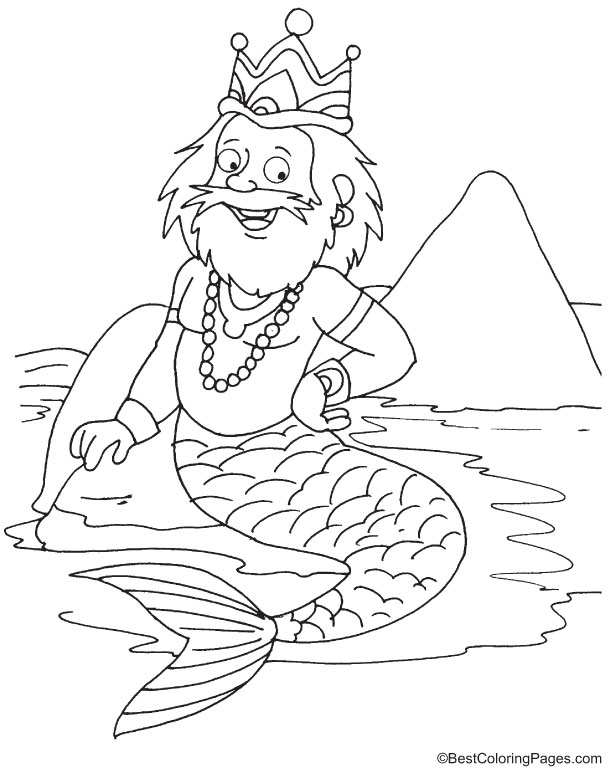 King merman coloring page