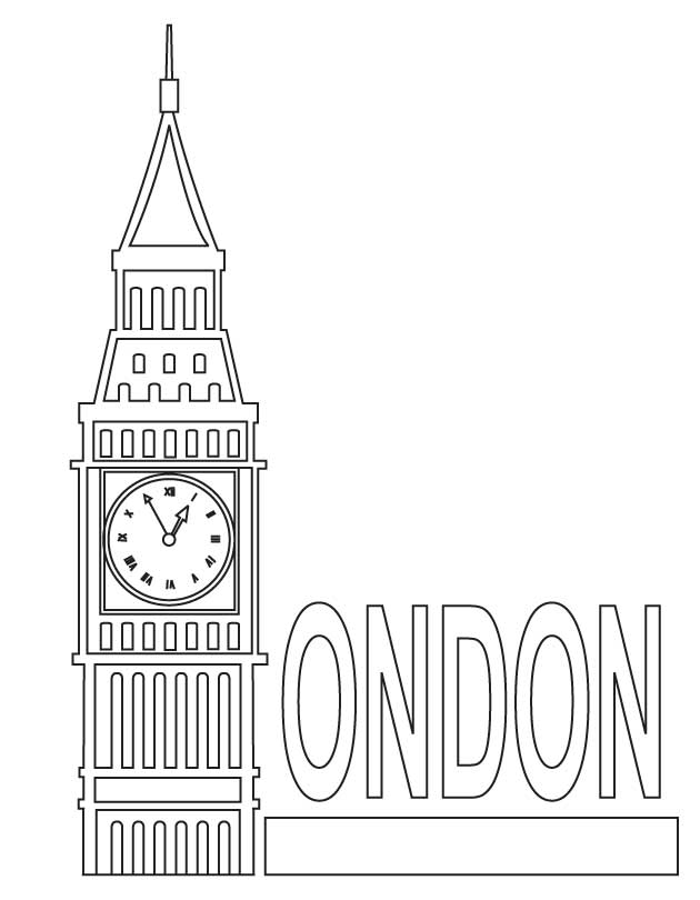 London Big Ben coloring page