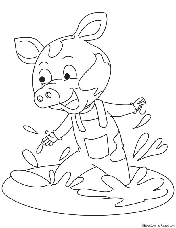 Swedish pig coloring page