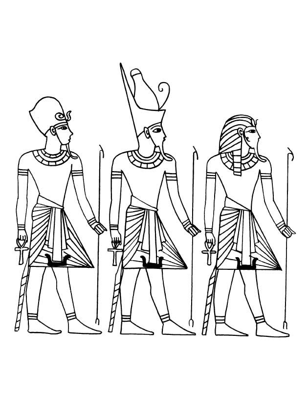 Ancient Egyptian clothing coloring page