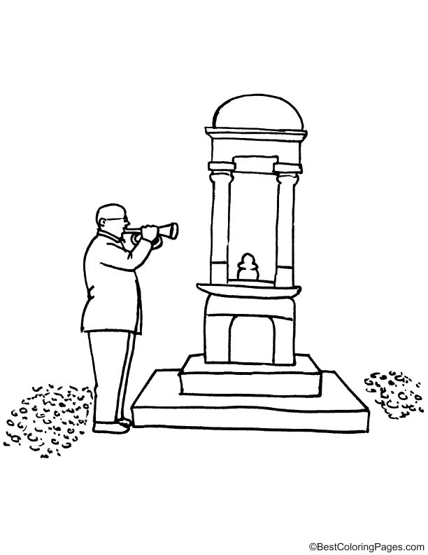 Anzac day coloring page