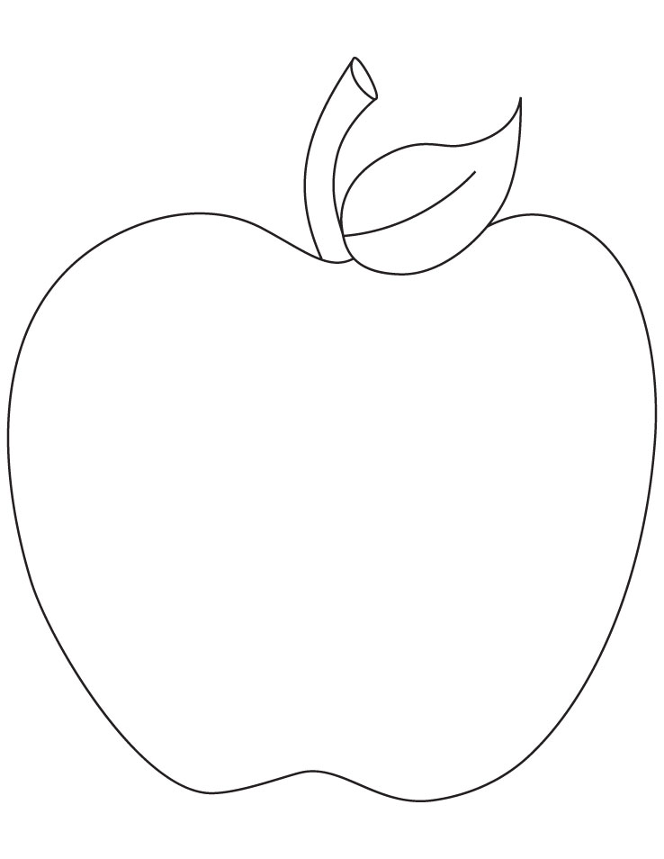Apple Coloring Page To Print Download Free Apple Coloring Page To