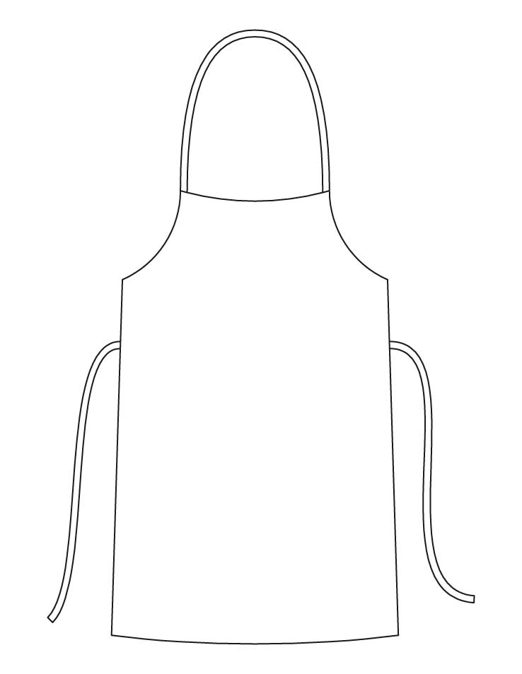 Apron coloring pages