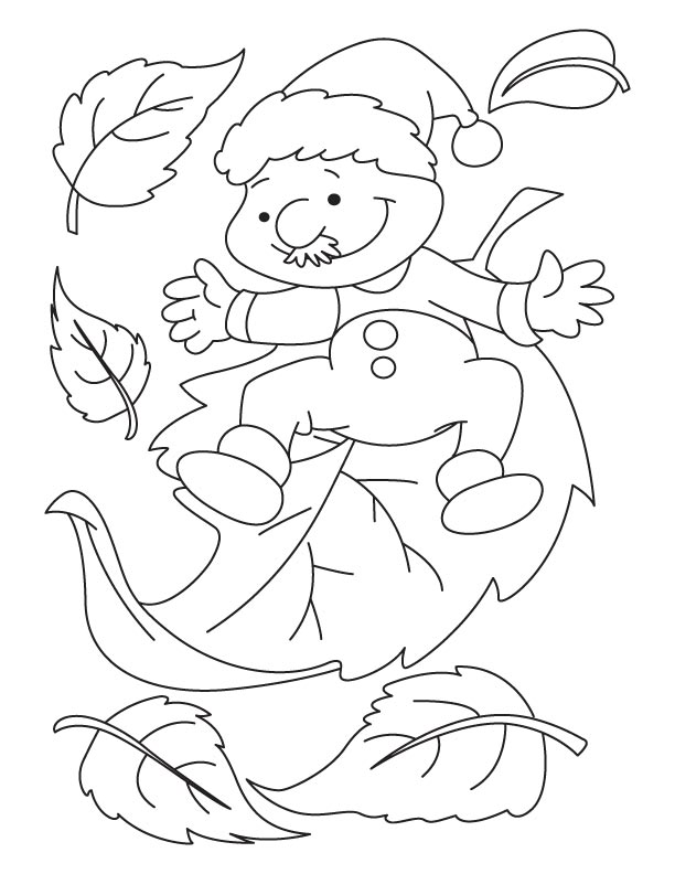Man with leaves coloring pages