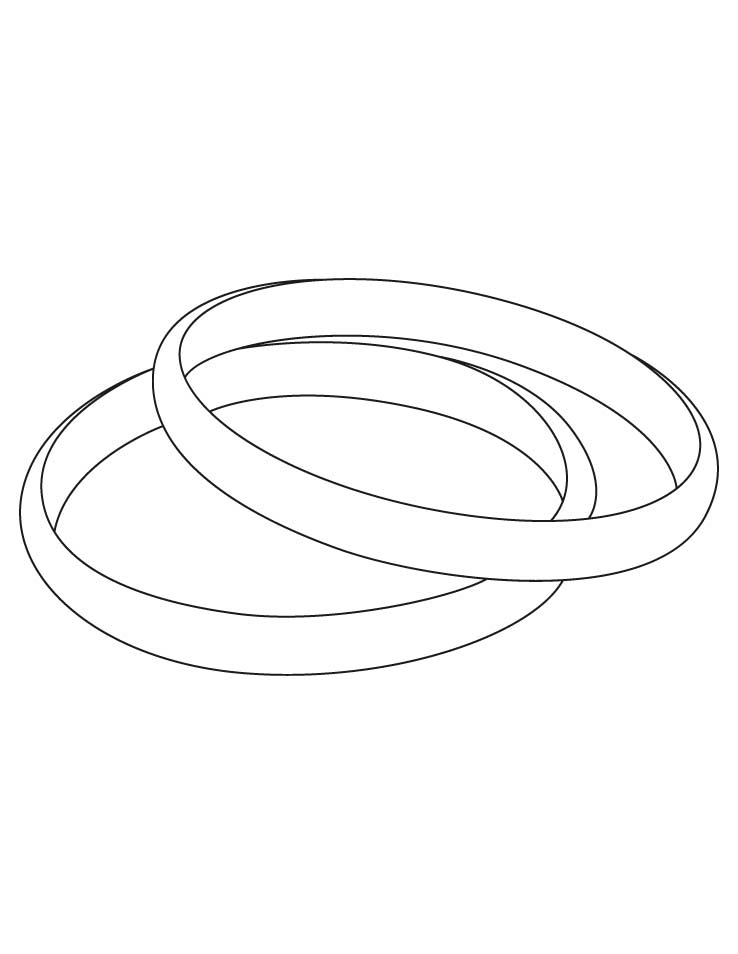 Two bangles coloring pages