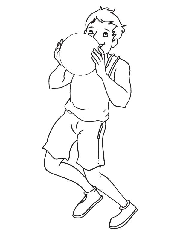 Basketball player coloring page