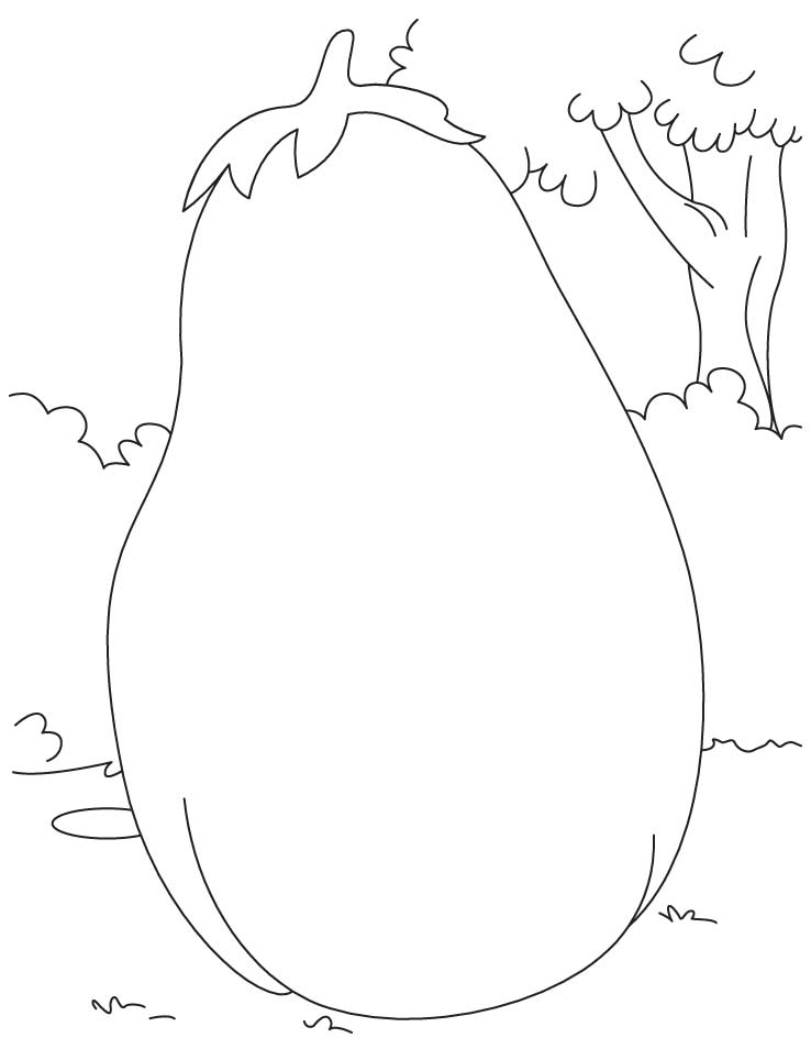 Aubergine coloring pages