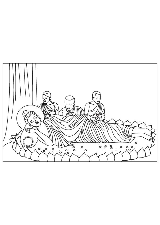 Buddha poornima coloring page