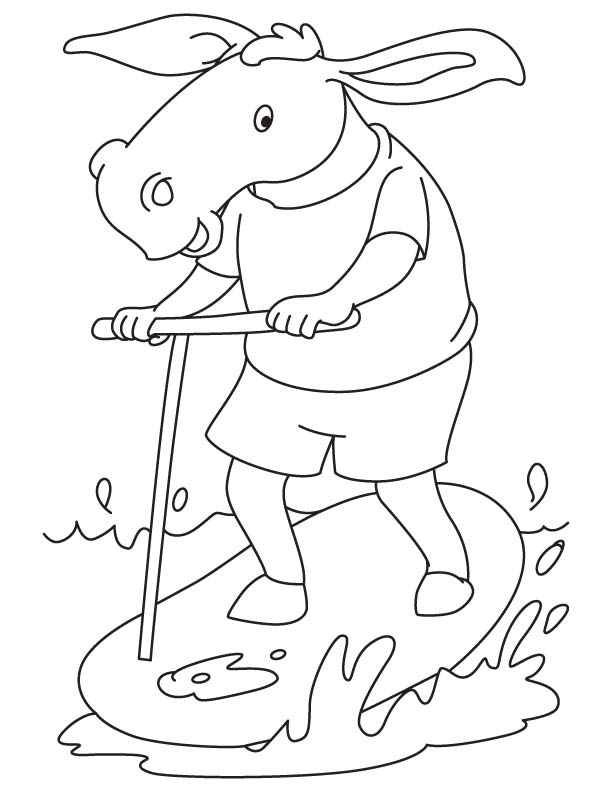 Burro coloring page