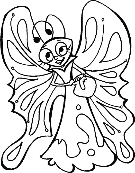 Butterfly carry nectar to which sector coloring pages