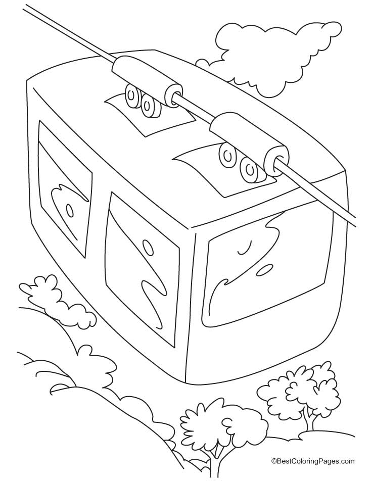 cable car coloring pages - photo #4