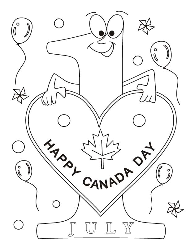A lot of funny stuff happens in Canada coloring pages