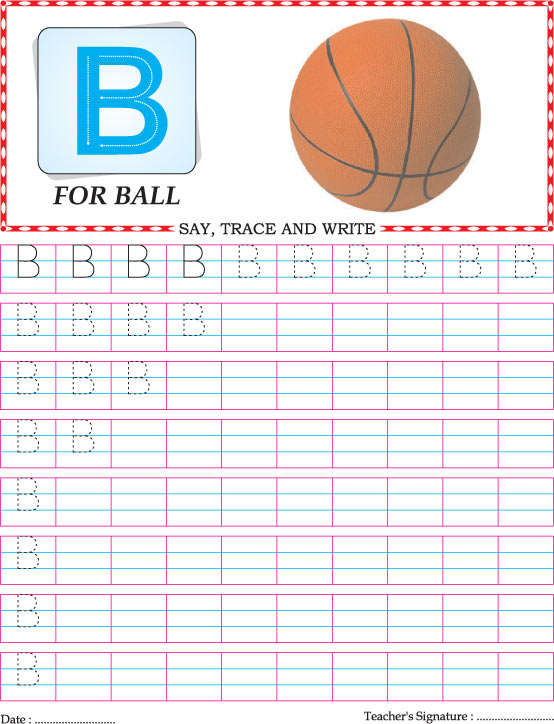 Capital Letter B Practice Worksheet Download Free Capital Letter B Practice Worksheet For Kids 