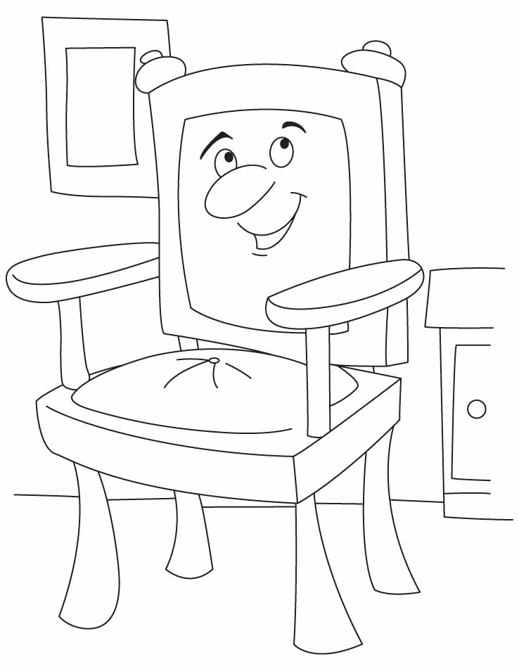 Chair coloring pages