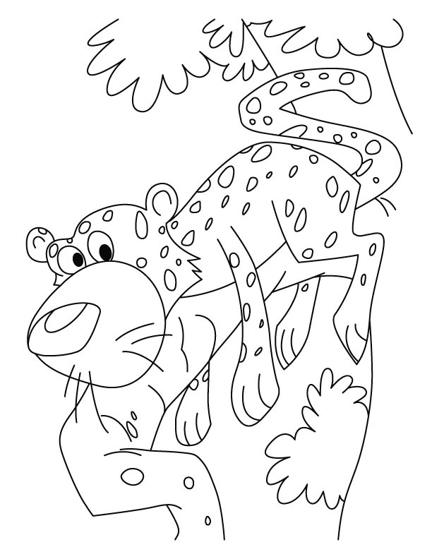 Cheetah too scares coloring pages