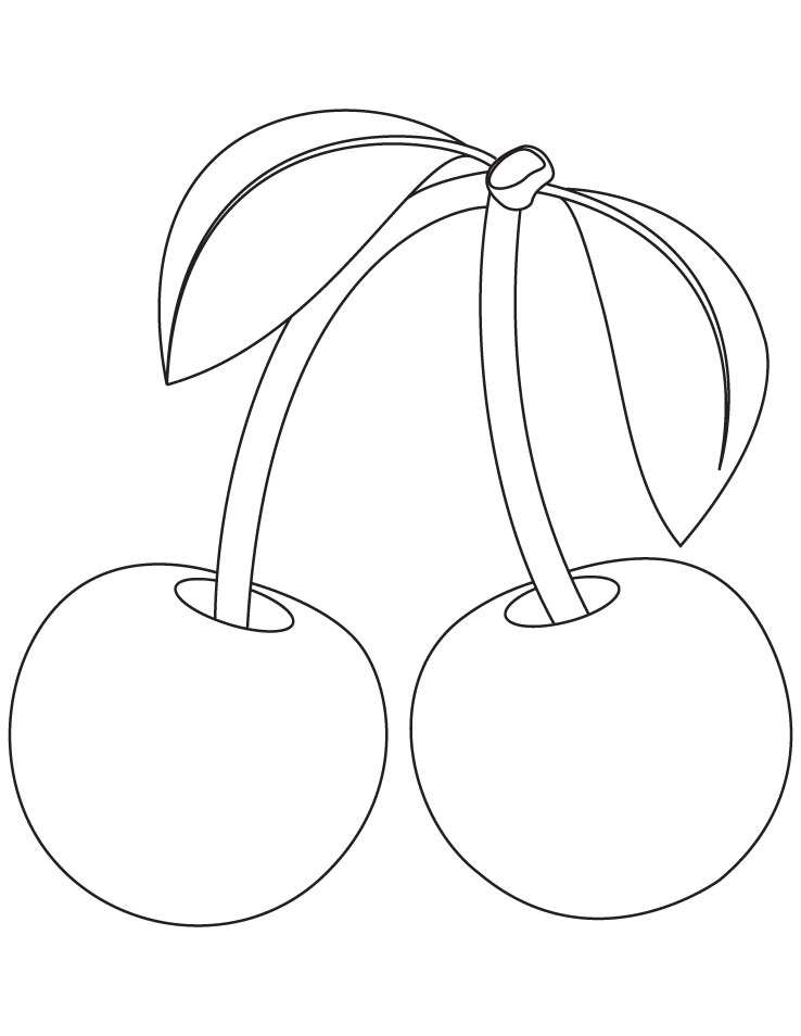 Free Coloring Pages Of Cherries