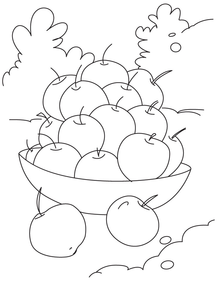 Sweet cherry coloring page