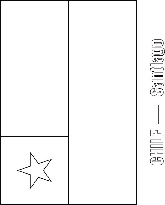 Chile flag coloring page