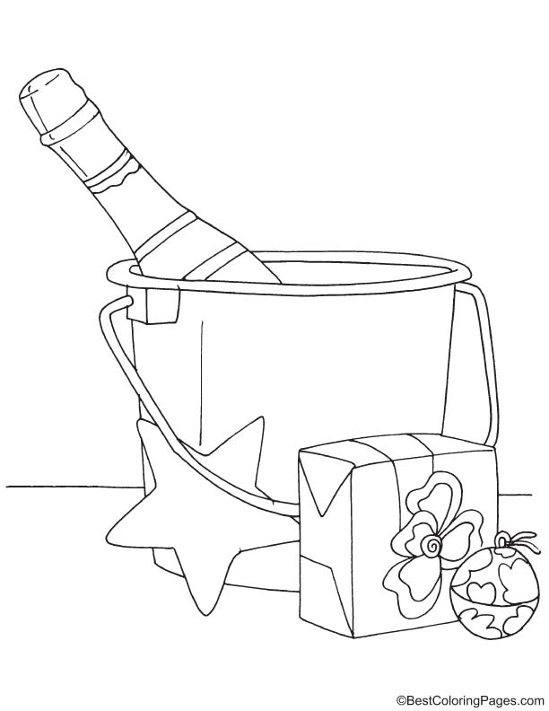 Chirstmas party coloring page