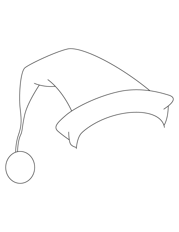 Christmas cap coloring pages