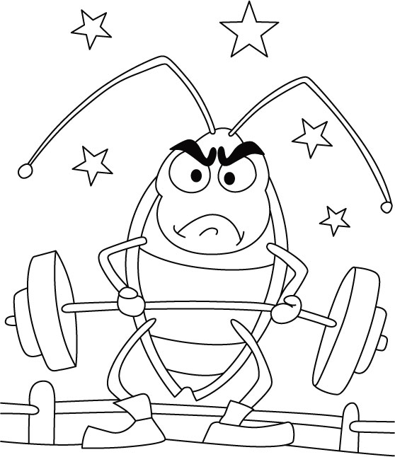 Cockroach grudge-heavy weight not again coloring pages