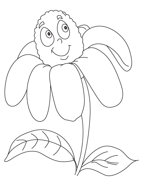 Coneflower so cute coloring page