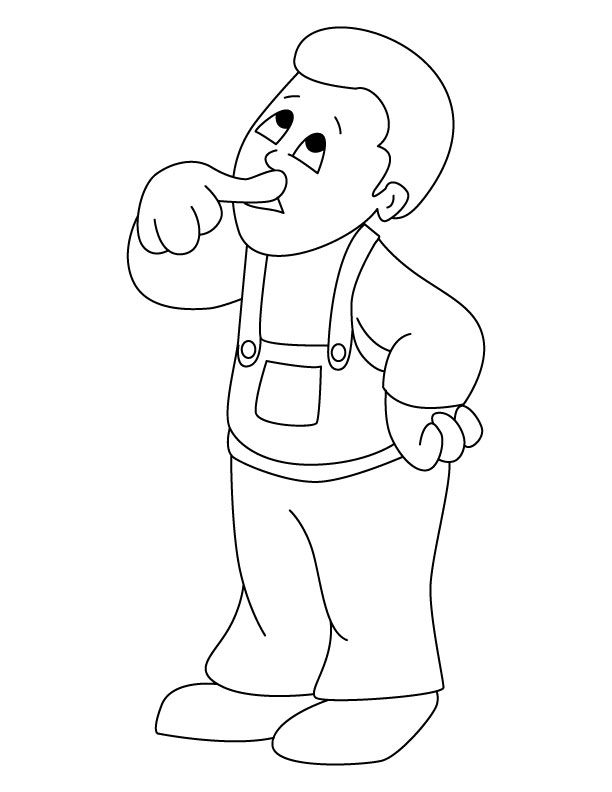 Confused coloring page