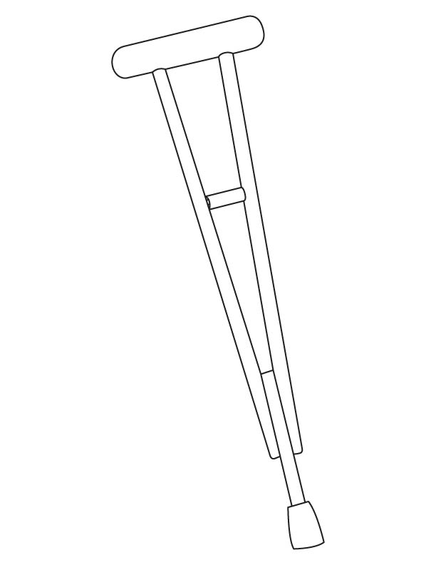 Crutches Coloring Pages