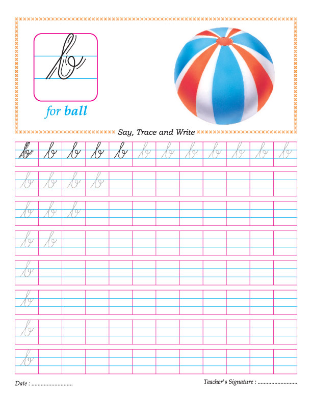 Cursive Small Letter B Practice Worksheet Download Free Cursive Small 