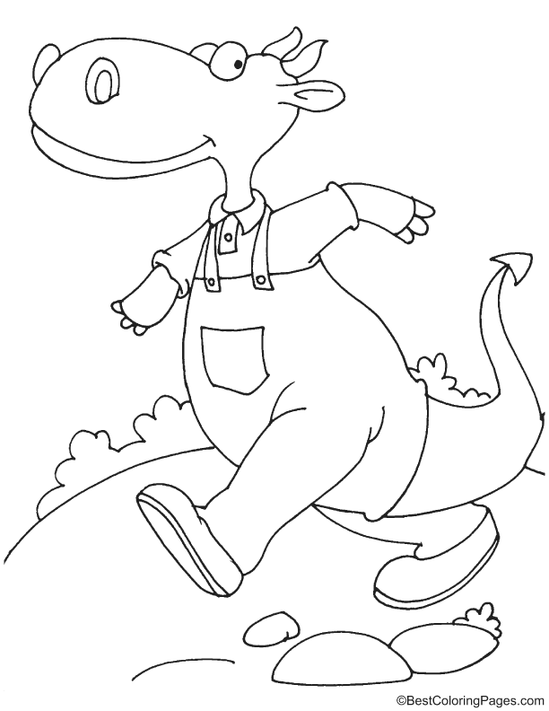 Cute smiling dragon coloring page