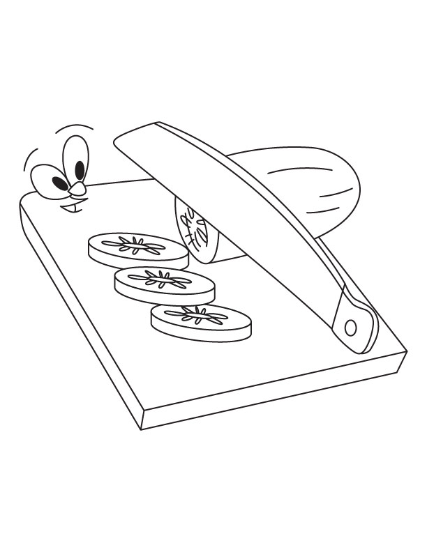 Cutting board coloring page