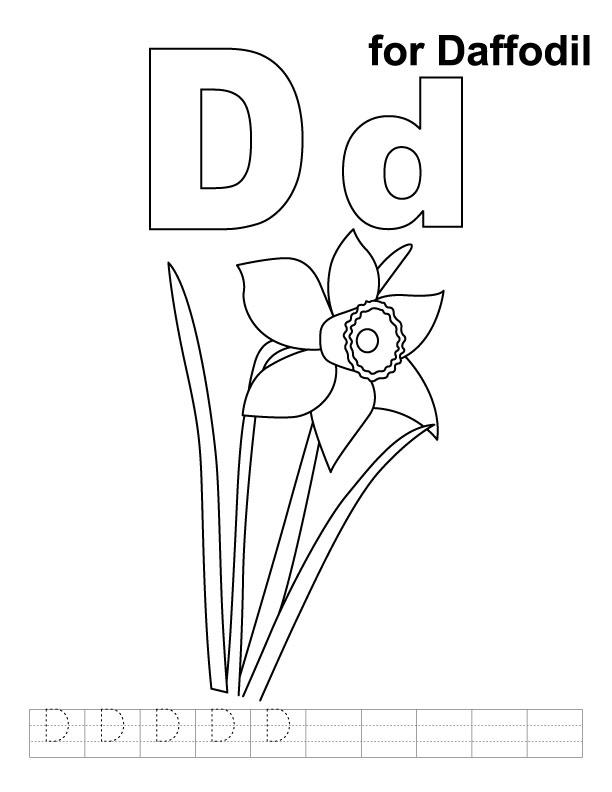 daffodil coloring pages for free - photo #22